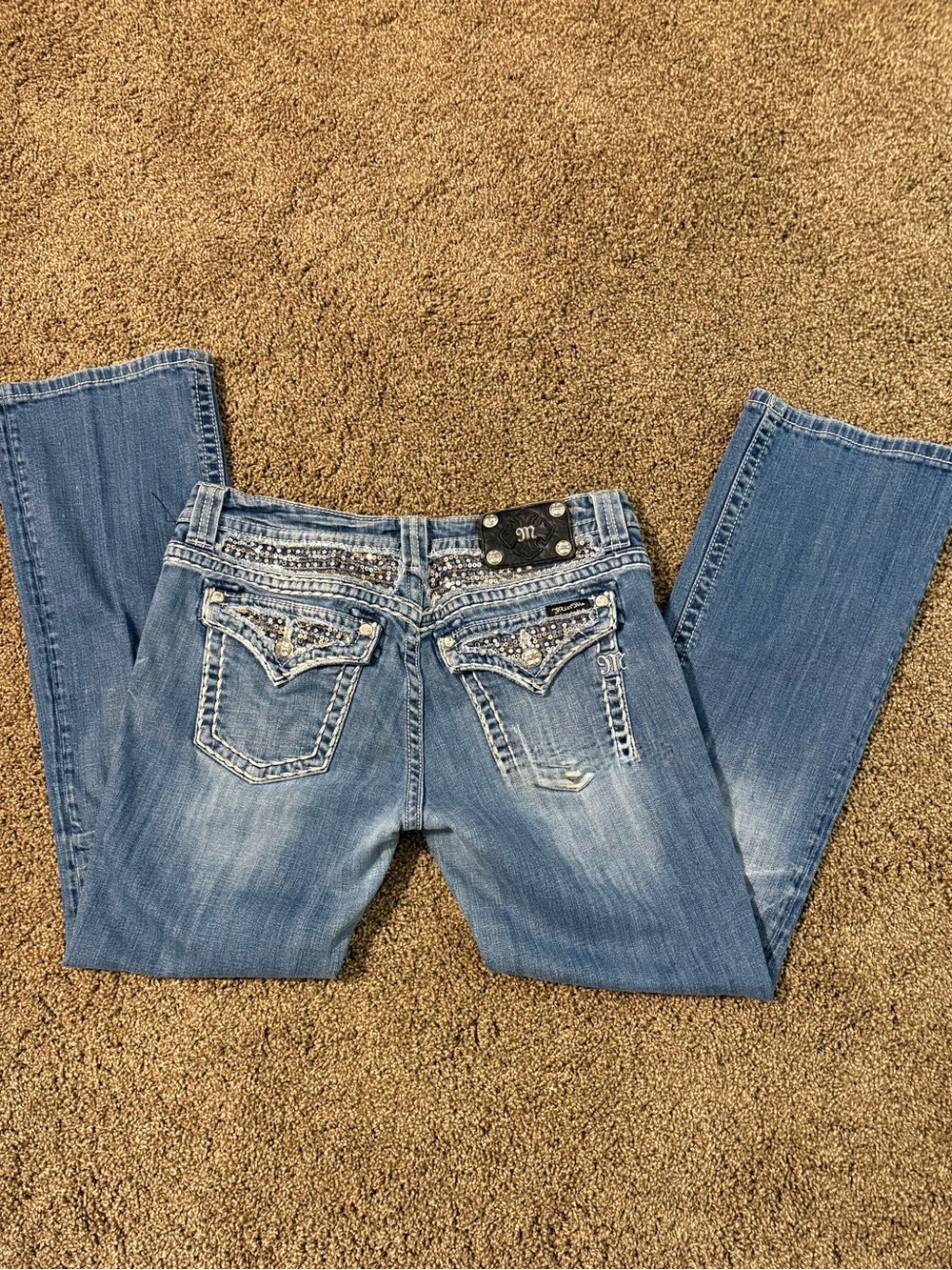 Miss Me Light Blue Embellished Boot Cut Jeans